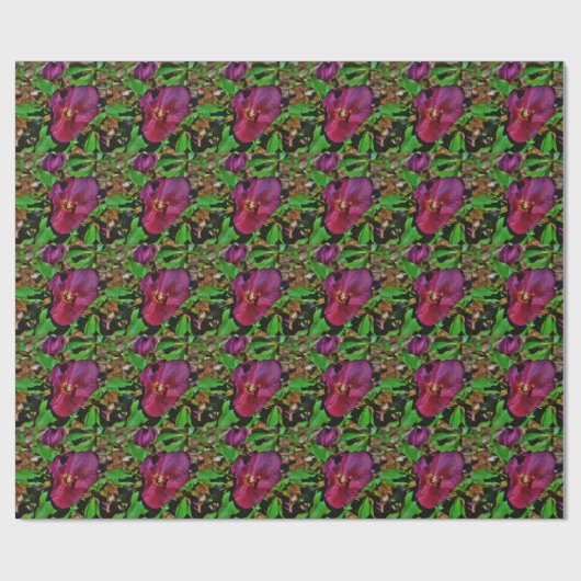 Burgundy Pink Lenten Rose Geschenkpapier (Flach)