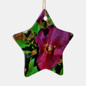 Burgundy Pink Lenten Rose Keramik Ornament (Rechts)