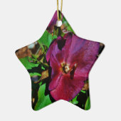 Burgundy Pink Lenten Rose Keramik Ornament (Links)