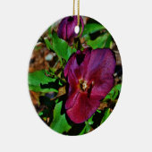 Burgundy Pink Lenten Rose Keramik Ornament (Rechts)