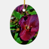 Burgundy Pink Lenten Rose Keramikornament (Vorne)
