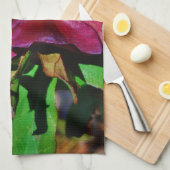 Burgundy Pink Lenten Rose Küchentuch (Viertel Falte)