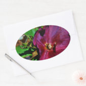 Burgundy Pink Lenten Rose Ovaler Aufkleber (Umschlag)