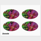 Burgundy Pink Lenten Rose Ovaler Aufkleber (Blatt)
