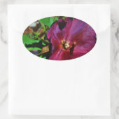 Burgundy Pink Lenten Rose Ovaler Aufkleber (Tasche)