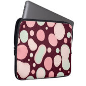 Burgundy Pink Mint Organic Blob Pattern Abstract Laptopschutzhülle (Vorne Rechts)