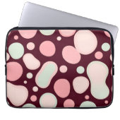 Burgundy Pink Mint Organic Blob Pattern Abstract Laptopschutzhülle (Vorderseite)