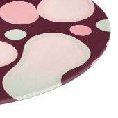 Burgundy Pink Mint Organic Blob Pattern Abstract Schneidebrett (Ecke)
