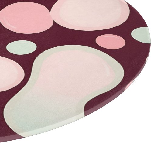 Burgundy Pink Mint Organic Blob Pattern Abstract Schneidebrett (Ecke)