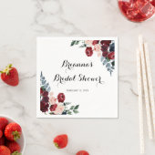 Burgundy Pink Navy Brautparty Serviette (Beispiel)