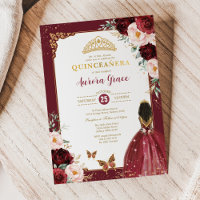 Burgundy Pink Quinceñera Prinzessin Mis Quince Ano