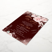 Burgundy Pink Rose Mis Quince Quinceanera Folieneinladung (Gedreht)