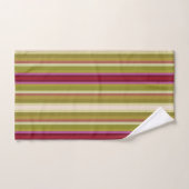 Burgundy Pink und Olive Green Badhandtuch Set (Handtuch)