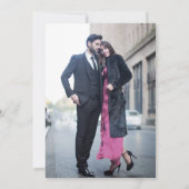 Burgundy Pink Vintage Art Nouveau Photo Wedding Einladung (Rückseite)