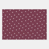Burgundy Plum | Koordination des Urlaubsmusters Geschenkpapier Set (Vorderseite 3)