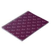 Burgundy Plum "Liebe" Notizblock (Linke Seite)