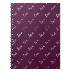 Burgundy Plum "Liebe" Notizblock