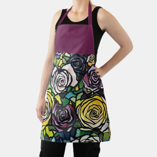 Burgundy Plum Rose Schürze (InSitu)