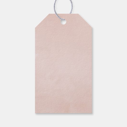 Burgundy Plum und Blush Floral Geometric Wedding Geschenkanhänger (Rückseite)