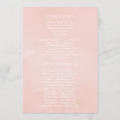 Burgundy Plum und Blush Floral Geometric Wedding Programm (Rückseite)