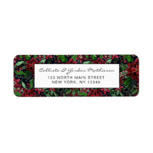 Burgundy Poinsettia Blume Wasserfarbe