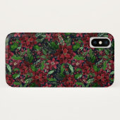 Burgundy Poinsettia Blume Wasserfarbe Case-Mate iPhone Hülle (Rückseite (Horizontal))