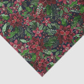 Burgundy Poinsettia Blume Wasserfarbe Seidenpapier (Ausschnitt)