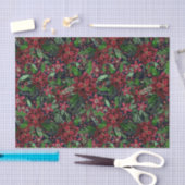 Burgundy Poinsettia Blume Wasserfarbe Seidenpapier (Handwerk)