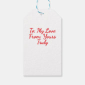 Burgundy Poinsettia & Gold Snowflake Dark Feminine Geschenkanhänger (Rückseite)