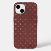 Burgundy Polka Dots Phone Case (Rückseite)