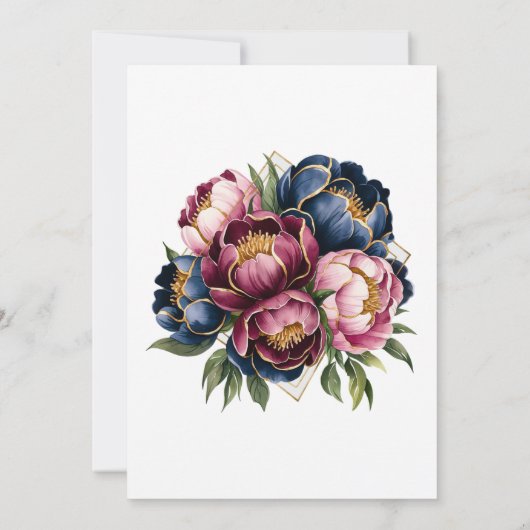 Burgundy-Polterabend Einladung (Rückseite)