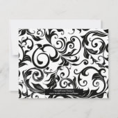 Burgundy Probe Dinner Card Einladung (Rückseite)