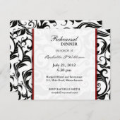 Burgundy Probe Dinner Card Einladung (Vorne/Hinten)