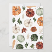 Burgundy Pumpkin Baby Shower Einladung (Rückseite)