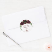Burgundy Pumpkin Fall Dusche Gefallen Sticker (Umschlag)