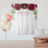 Burgundy Pumpkin Fall in Liebe Hintergrund Foto St Wandteppich