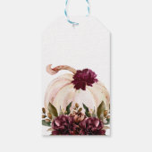 Burgundy Pumpkin Fall Liebe Brautparty einladen Geschenkanhänger (Rückseite)