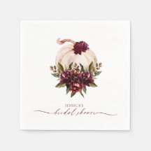 Burgundy Pumpkin Fall Liebe Brautparty einladen