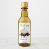 Burgundy Pumpkin Fall Mini Weinflaschen Etikett (Vorderseite)