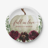 Burgundy Pumpkin Fall Paper Teller (Vorderseite)