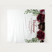 Burgundy Pumpkin Wedding Backdrop Foto Booth Wandteppich (Vorderseite (Horizontal))