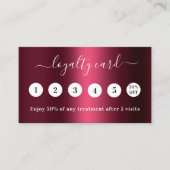 Burgundy QR Business Logo 5 Besuchen Sie die Treue (Vorderseite)