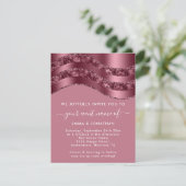 Burgundy QR Code Rose Wedding Bridal Pinky (Stehend Vorderseite)