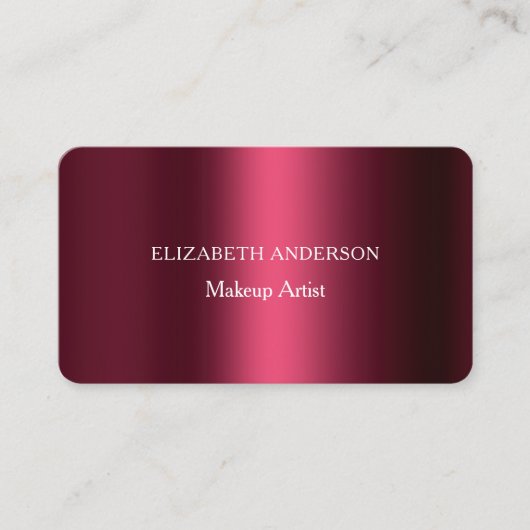 Burgundy Qr Code Social Media Facebook Visitenkarte (Vorderseite)