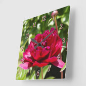 Burgundy Quadratische Wanduhr (Winkel)