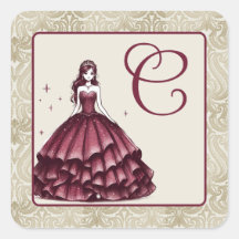 Burgundy Quinceañera Dress