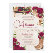 Burgundy Quinceanera Rose Vintag Charro Western