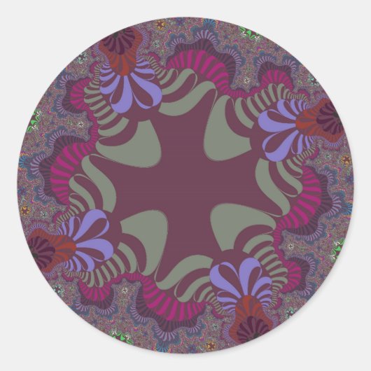 Burgundy Rainbow Cross Runder Aufkleber (Vorderseite)