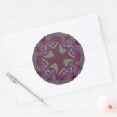 Burgundy Rainbow Cross Runder Aufkleber (Umschlag)