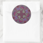 Burgundy Rainbow Cross Runder Aufkleber (Tasche)